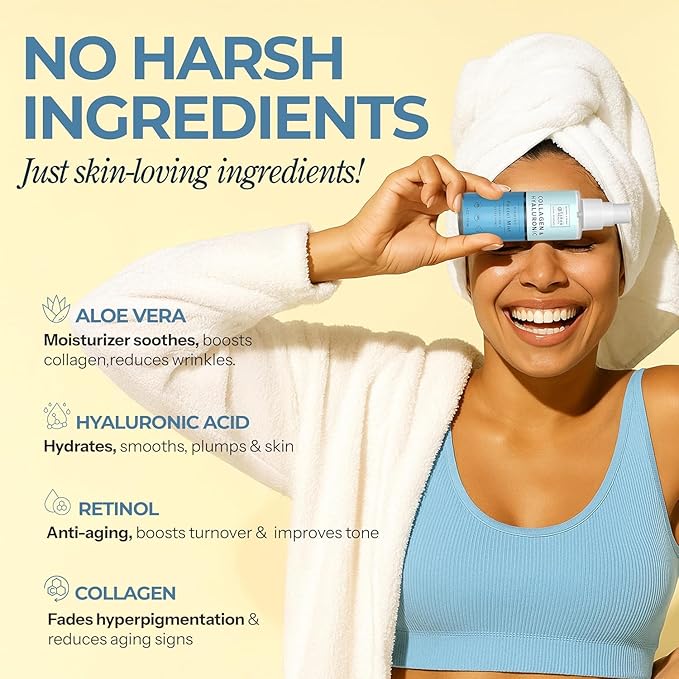 Hyaluronic Acid & Collagen Face Mist - Dermatologist Tested, Moisturizes & Tones Skin, Anti-Aging, Natural Ingredients, Cruelty-Free Korean Skin Care - All Skin Types - 4 OZ (2 Pack)-FemmiqueWomen