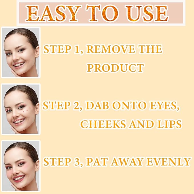 3 PCS Cream Contour Blush Stick,Long Lasting Waterproof Blush Stick for Cheeks&Lips Multipurpose Face Highlighting Concealing Cream,Shimmer Contour Stick Makeup for Women-FemmiqueWomen