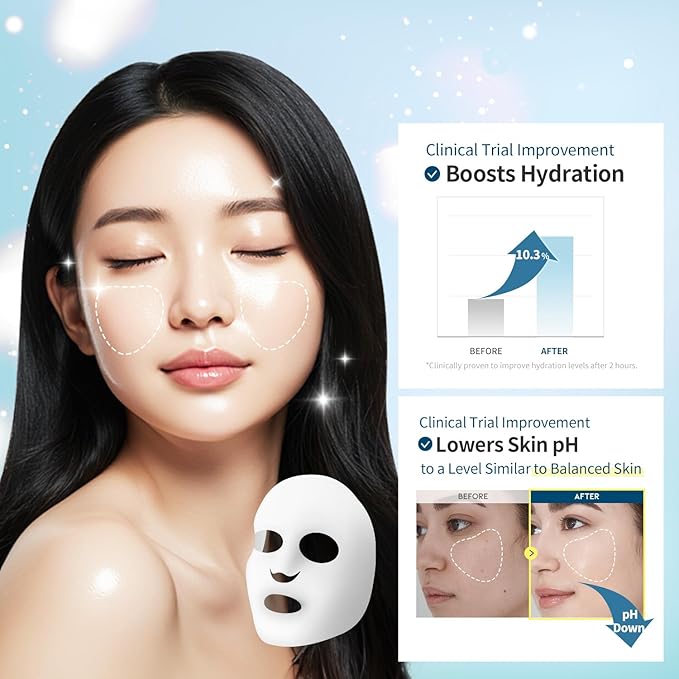 #OOTD Collagen Hydrating Sheet Masks for Face Korean Anti Aging Mask Sheet for Dry Skin & Sensitive Skin, EVE Vegan, Not Tested on Animals, No Parabens, No Sulfates, Hyaluronic Acid, Witch Hazel 10EA-FemmiqueWomen