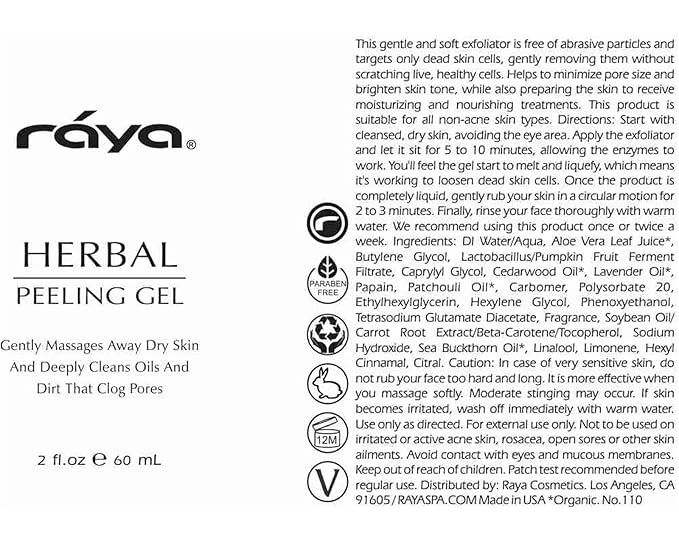 RAYA Herbal Facial Peeling Gel (110) | Gentle and Soft Exfoliator for Oily Skin | Helps Minimize Pores and Brighten Complexion-FemmiqueWomen