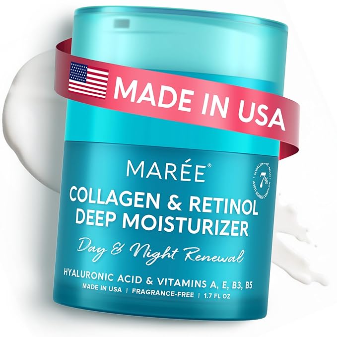 MAREE Face Moisturizer Retinol Cream for Face - Wrinkle Cream for Women - Anti Aging Face Cream - Facial Moisturizer with Collagen - Crema Hidratante Para la Cara for Skin Tightening-FemmiqueWomen