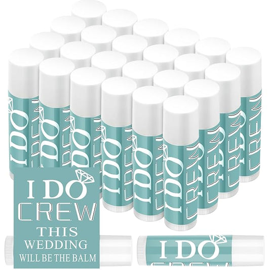 24 Pcs Bachelorette Lip Balm I Do Crew Wedding Party Gifts Bachelorette Lip Balm Gift Wedding Favors for Bachelorette Wedding Party Guest Supplies (Green)-FemmiqueWomen