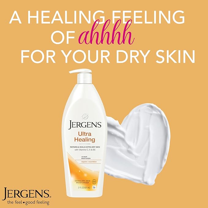 Jergens Ultra Healing Dry Skin Moisturizer, White 21 Fl Oz-FemmiqueWomen