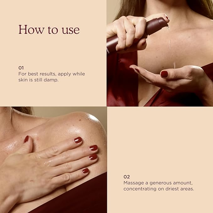 HANNI Good Aura Dry Body Oil, Lightweight After-Shower Moisturizer with Jojoba, Coconut, Baobab, and Buriti Oils, Non-Greasy Skincare for Soft Skin, 100 mL / 3.38 oz-FemmiqueWomen