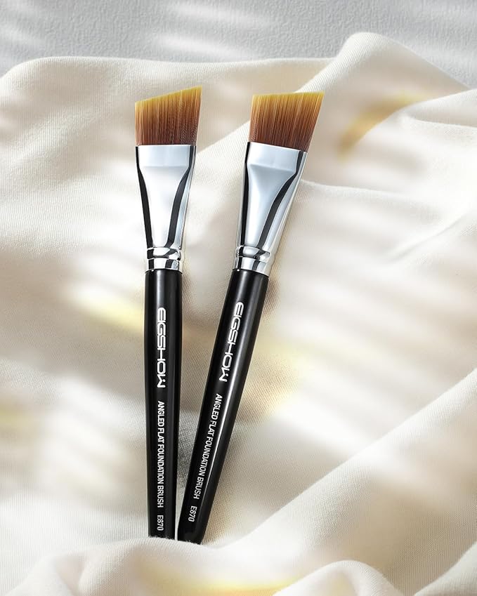 EIGSHOW Flat Foundation Brush, Vegan Synthetic Bristles, Streak Free Application, Face Makeup Brush For Blending Liquid, Cream, Face Mask (E870B)-FemmiqueWomen