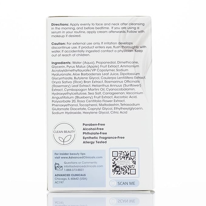 Advanced Clinicals Hyaluronic Acid Moisturizer Gel Face Cream W/Vitamin E + B5 | Hydrating & Vitamin C Face Lotion Hydrates Dry Skin & Improve Look Of Wrinkles & Fine Lines, 2 Fl Oz-FemmiqueWomen