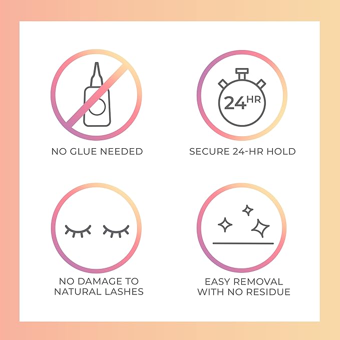 KISS imPRESS Falsies Self Adhesive Eyelashes, Press On Lashes, 12mm-14mm Glam Volume Lashes, Black, No Glue Needed, Invisible Band, 36 Lash Clusters & Non-Stick Applicator - Voluminous-FemmiqueWomen