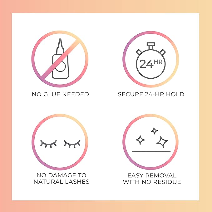 KISS imPRESS Falsies Press On Self Adhesive Eyelashes, 12mm-14mm Glam Volume Press On Lashes, Black, No Glue Needed, Invisible Band, 20 Lash Clusters & Non-Stick Applicator - Spiky-FemmiqueWomen