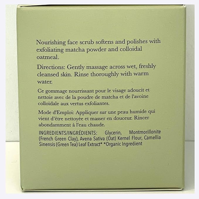 100% PURE Matcha Oat Face Scrub Facial for Glowy Radiant Skin Exfoliator & Pore Minimizer Natural Skincare for Women & Men, Vegan - 3 oz-FemmiqueWomen