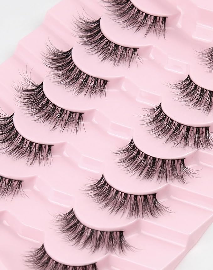 Wispy Lashes Natural Lashes Fake Lashes Natural Look False Eyelashes Natural Eyelashes Wispy Fake Eyelashes Cat Eye Lashes UP12-FemmiqueWomen