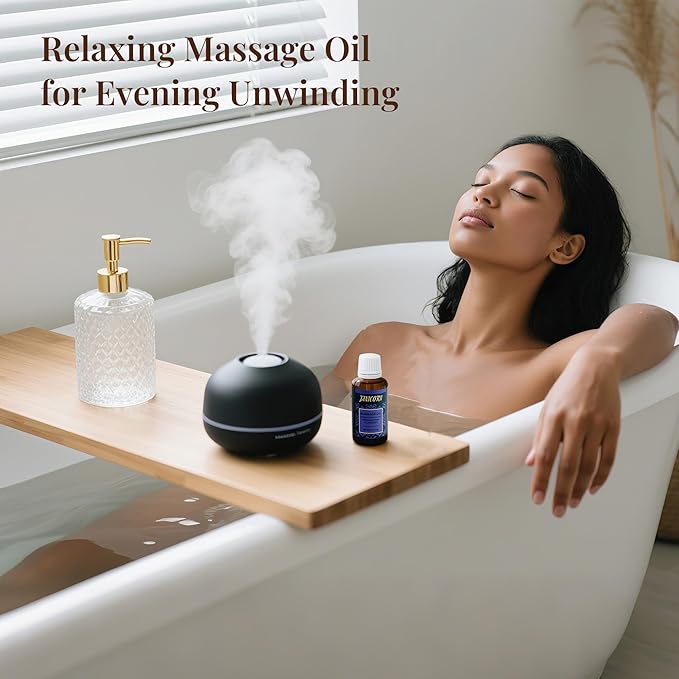 Frankincense & Lavender Botanical Massage Oil – Lightweight Face & Body Oil with Jojoba & Almond – Resin & Floral Aroma for Deep Massage, Fascia Release & Calming Rituals, 30ml (1.0 fl oz)-FemmiqueWomen