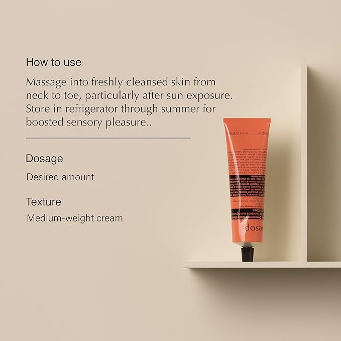 Aesop Rind Concentrate Travel Body Balm | Nourish and Smooth Skin with Shea and Cocoa Butter | Aloe Vera Juice to Soothe and Hydrate | 3.4oz / 100mL-FemmiqueWomen