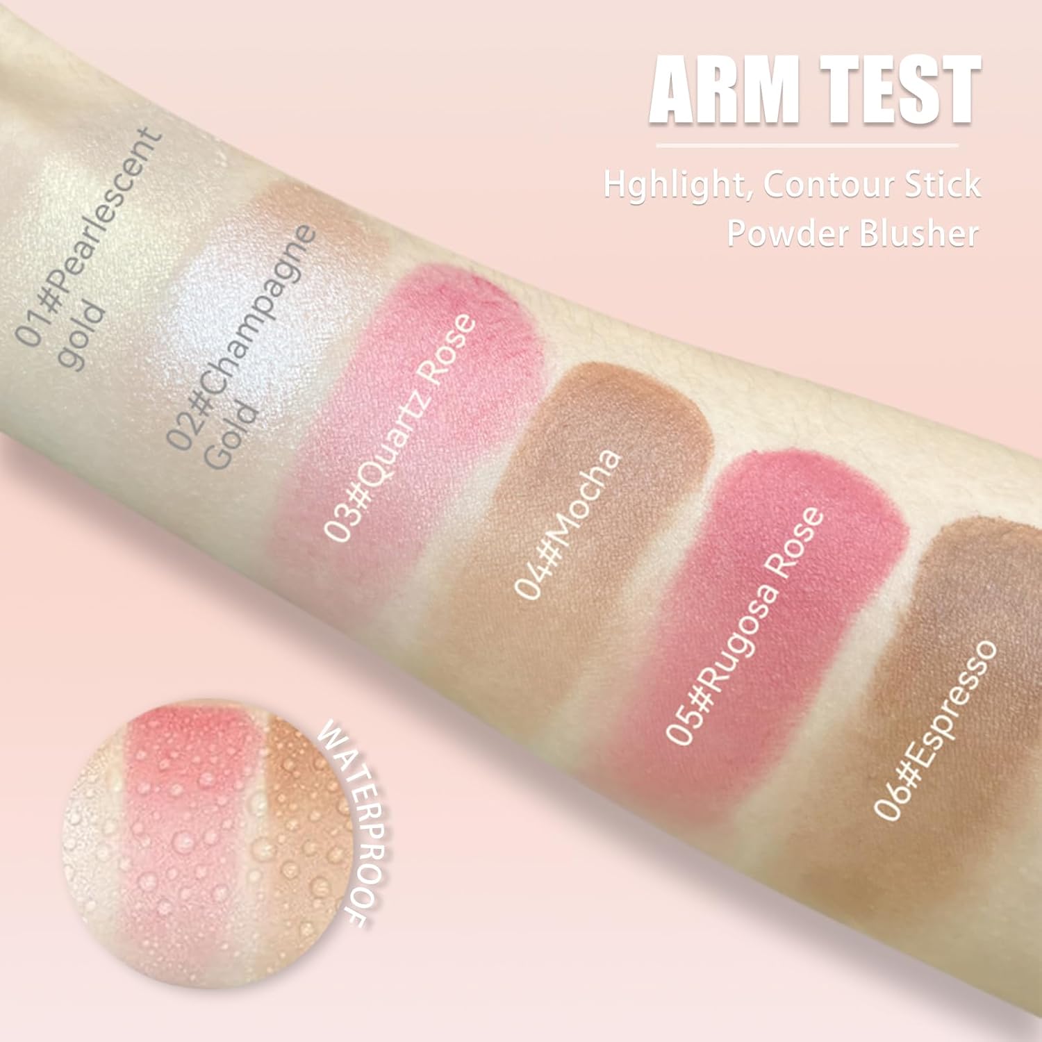 3Pcs Cream Contour Stick Makeup Kit,Create Face Contour,Highlighter Stick,Blush stick for Sculpt the Cheeks,Bronzer Contour Sticks,Waterproof Long-lasting Contour set,Non-greasy（01#,03#,04#）-FemmiqueWomen