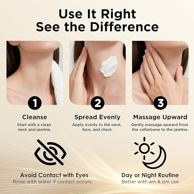 Firming Neck Cream for tightening and firming,Retinol,Collagen & Hyaluronic Acid Cream-Anti-Aging Face Moisturizer for Face,Wrinkle Smoother for Women & Men, 1.76 Fl Oz-FemmiqueWomen