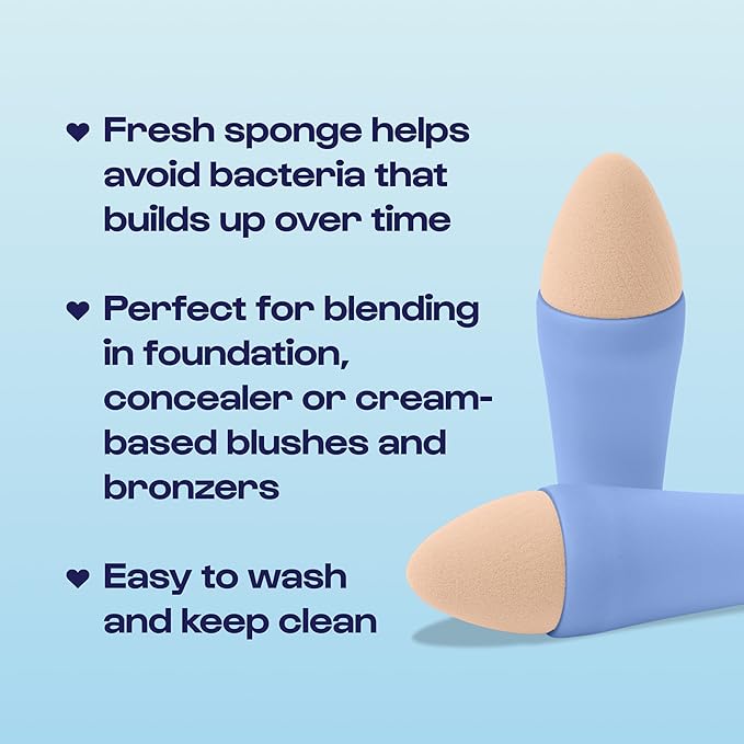 Alleyoop Multi-Tasker 4-in-1 Makeup Brush - All-in-One Multi-Tasking Blending Sponge Refill 2-Pack-FemmiqueWomen