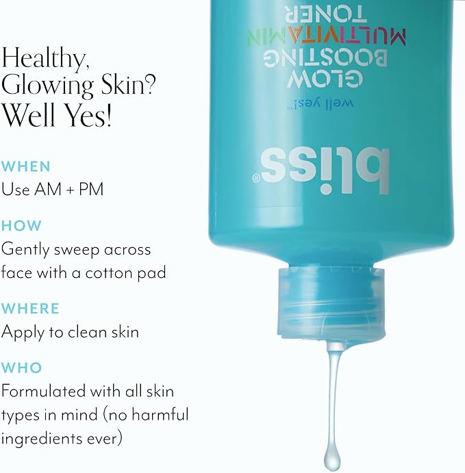 Bliss Well Yes Hydrating Toner with Vitamin B3, B5, B6, C & E - Brightens, Soothes, and Balances Skin - Alcohol-Free, Ideal for Sensitive & Oily Skin-FemmiqueWomen