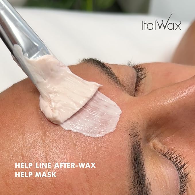 Italwax Help Line Help Mask 8.45oz (250g) – Leave-In Soothing Mask with Tea Tree Oil and Calamine – Calms and Protects Sensitive Skin After Waxing – For Professional and Home Use-FemmiqueWomen