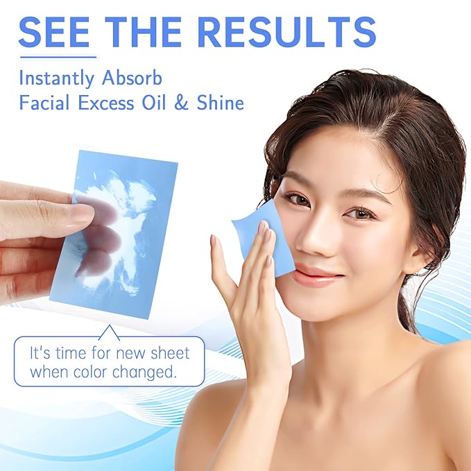 Great Absorbent Oil Blotting Sheets for Face - 10% Larger Oil Control Film 4pk/200 Makeup Friendly Blotting Paper for Oily Skin, High-Performance, Tear-proof Oil Absorbing Tissues-FemmiqueWomen