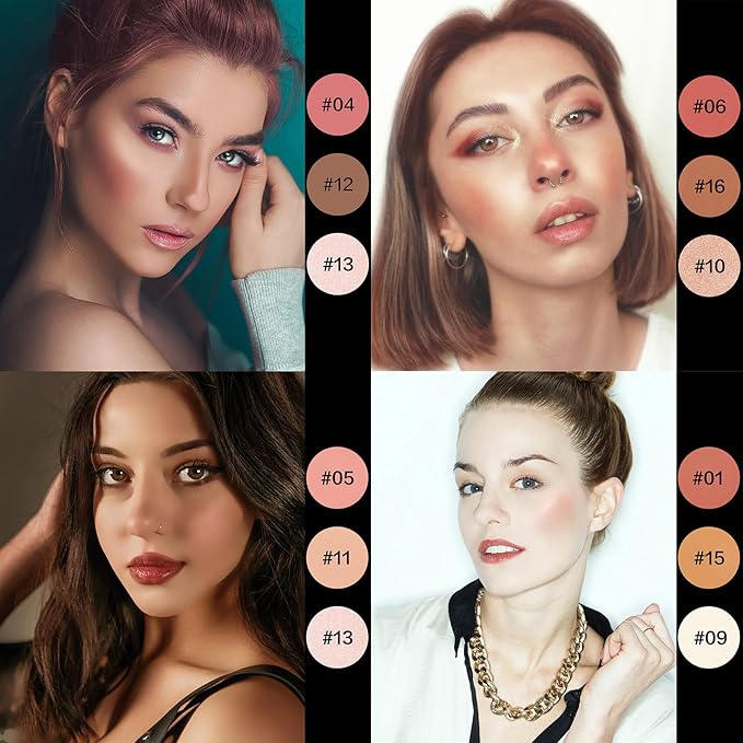 16 Colors Contour Palette Make up - Blush Highlighters Bronzer Powder All in one Makeup Palettes Contour Kit - Face Cosmetics Gifts for Women Beauty for Festivals (SET1)-FemmiqueWomen