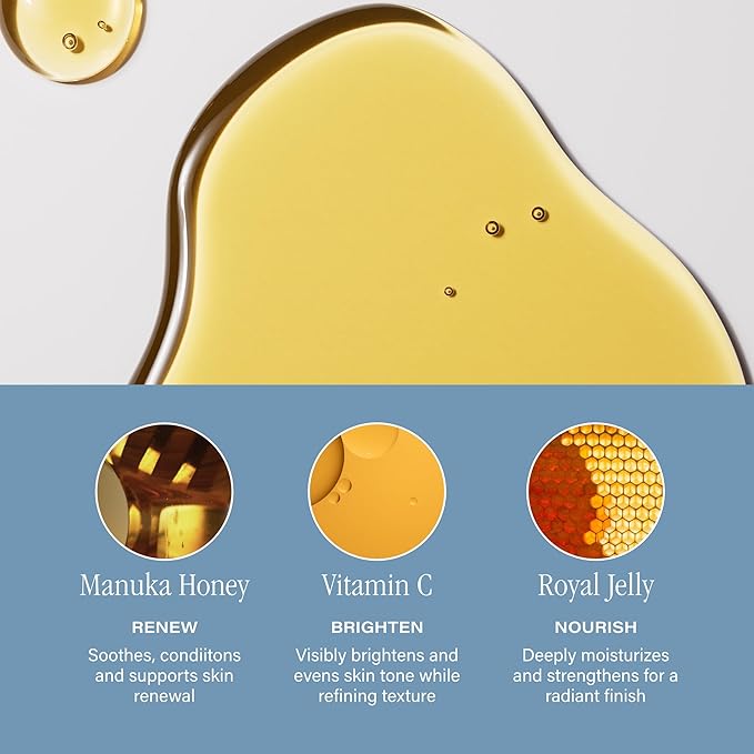 SKINN Luminous Facial Oil - Face Oil to Visibly Brighten, Firm, and Hydrate - Hydrating Oil for Anti-Aging and Dry Skin to Reduce Fine Lines, and Wrinkles - Vitamin C and Manuka Honey-FemmiqueWomen