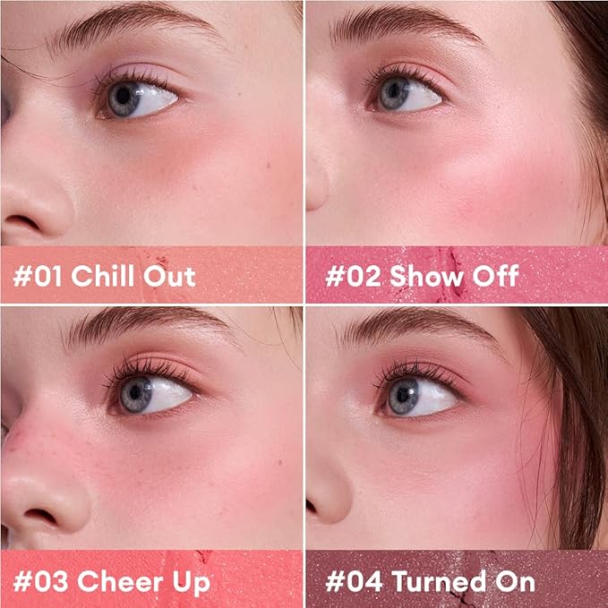 ITY Mood Blush, Blush for Cheeks Makeup,Moisturizing Creamy Blush Dual Funtions, Highly Spreadable, 0.18 oz (5.2g) in Cheer Up-FemmiqueWomen