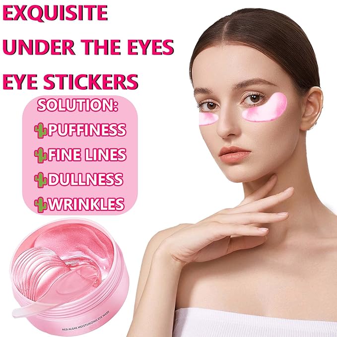 30 Pairs Gold Under Eye Masks,Moisturizing Hydrating Under Eye Patches for Puffy Eyes,Under Eye Treatment for Dark Circles Eye Bags Fine Lines,Eye Skin Care Products for Women & Man-FemmiqueWomen