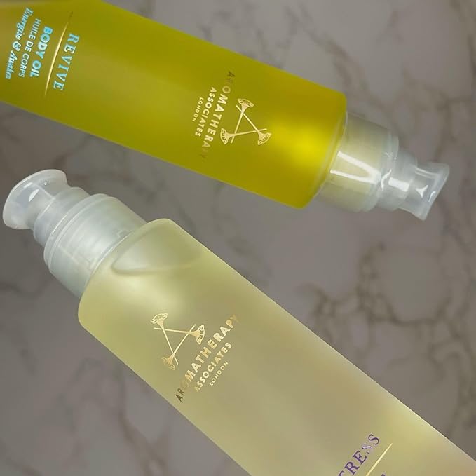 Aromatherapy Associates De-Stress Body Oil Made with Ginger and Rosemary Essential Oils and Arnica Flower Extract (3.4 fl oz)-FemmiqueWomen