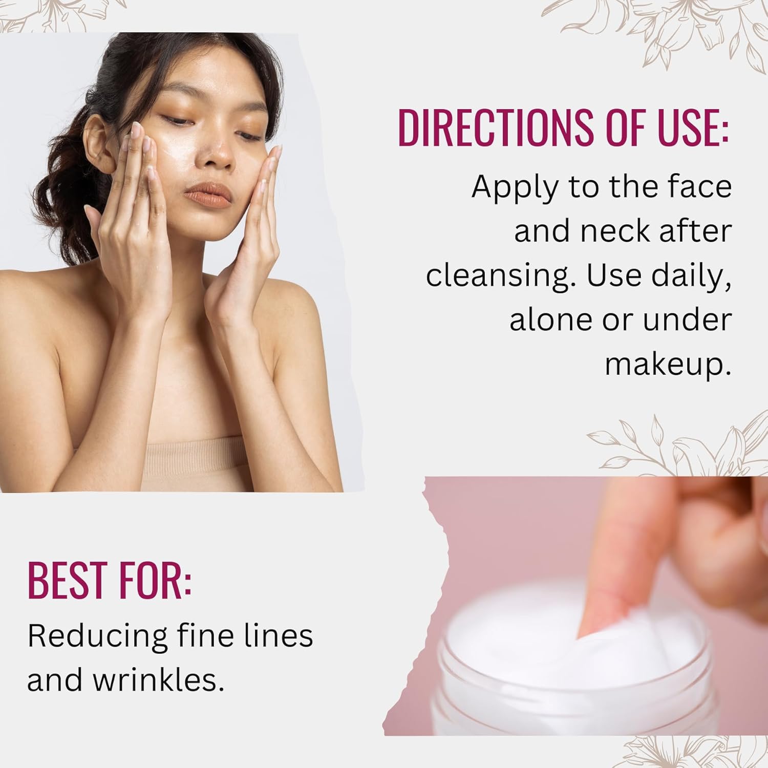 Manuka Lane Bee Venom Night Cream for Face and Neck with Sweet Almond Oil, Kernel Oil, Plant Extracts & Vitamin E | Plant Based Formula | Carefully formulated to keep your skin young and healthy!-FemmiqueWomen