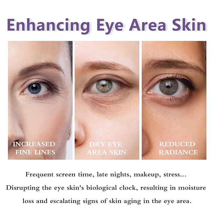 3 Pack Eye Cream Hydrating & Repairing with Hyaluronic Acid & Peptides - Moisturizes, Smooths Fine Lines, Enhances Elasticity (Each 0.529oz | 15g)-FemmiqueWomen