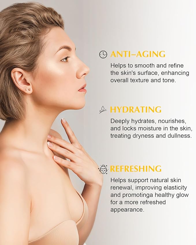 Neck Firming Cream with 3% Retinol - Hyaluronic Acid, Anti-Wrinkle Treatment, Skin Tightening Cream for Face, Neck, Chest & Décolleté-FemmiqueWomen