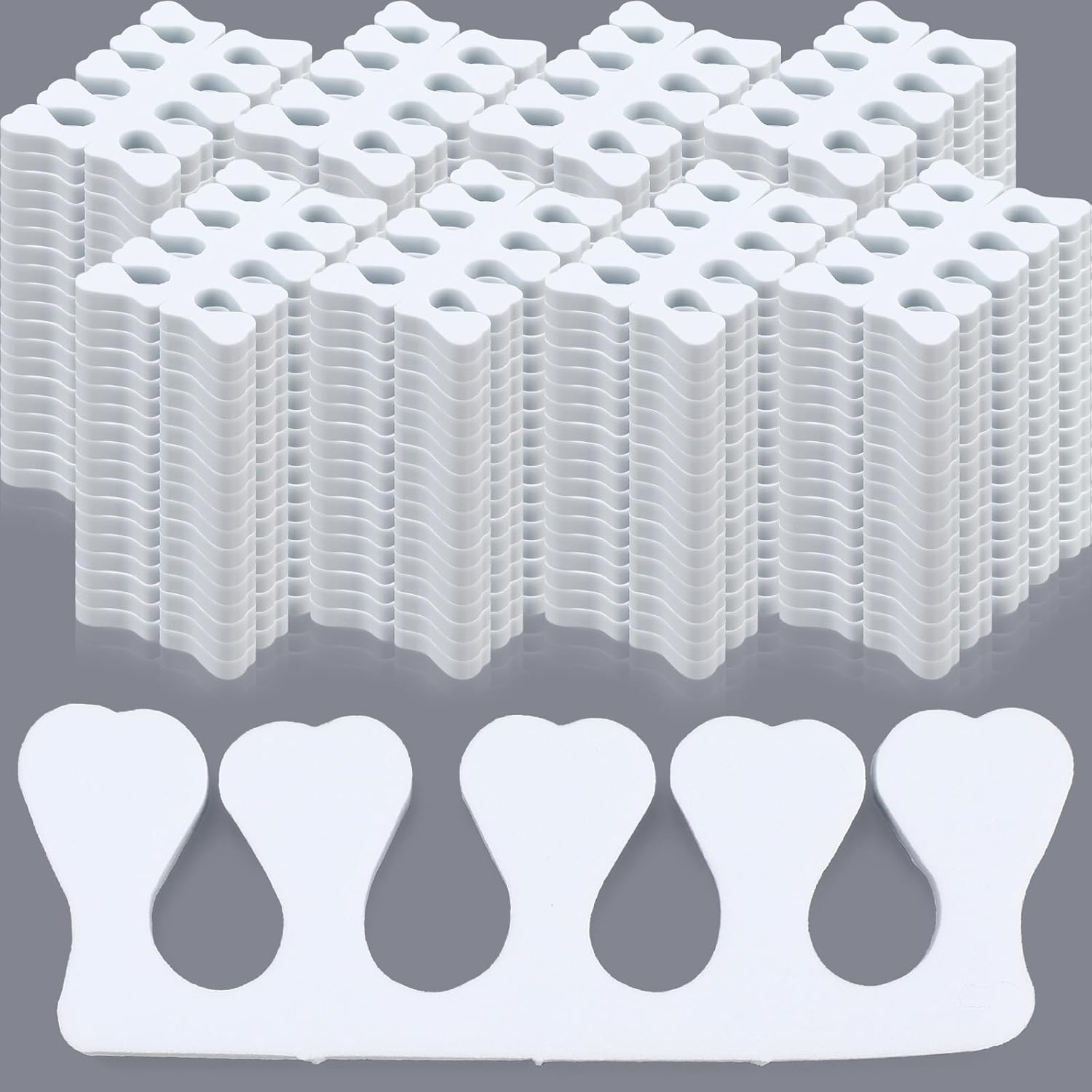 300 Pcs Sponge Toe Separators for Nail Polish Bulk Finger Separators Toe Divider Spacer Pedicure Correct Foot Manicure Coating Gel Painting Soft Pedicure Supplies for Men Women, White-FemmiqueWomen