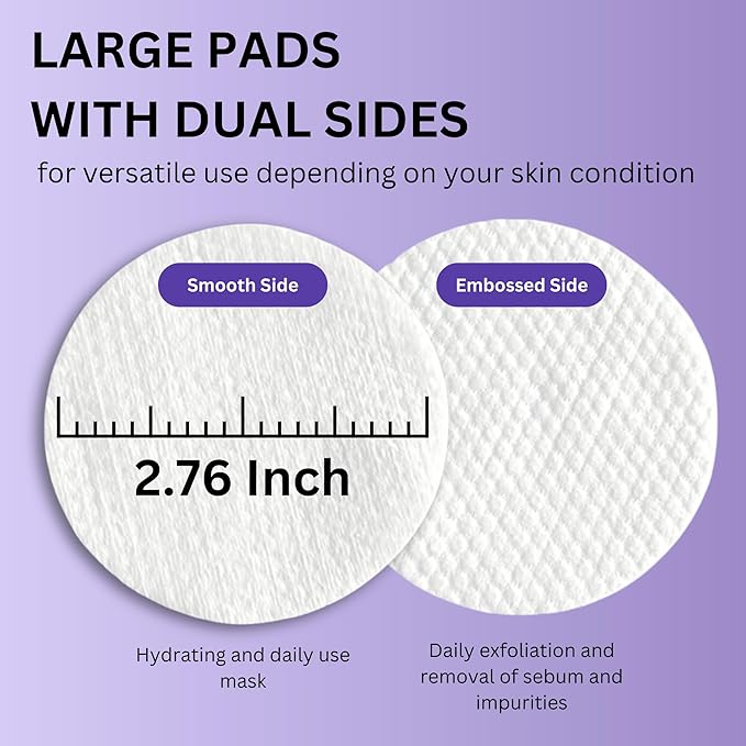 Metabiome Korean Toner Pads for Clear face Skin Care Soothing exfoliating Cotton Tea Tree Toning pad Sheet mask Blemish brightening Dry Facial Vitamin c Collagen-FemmiqueWomen