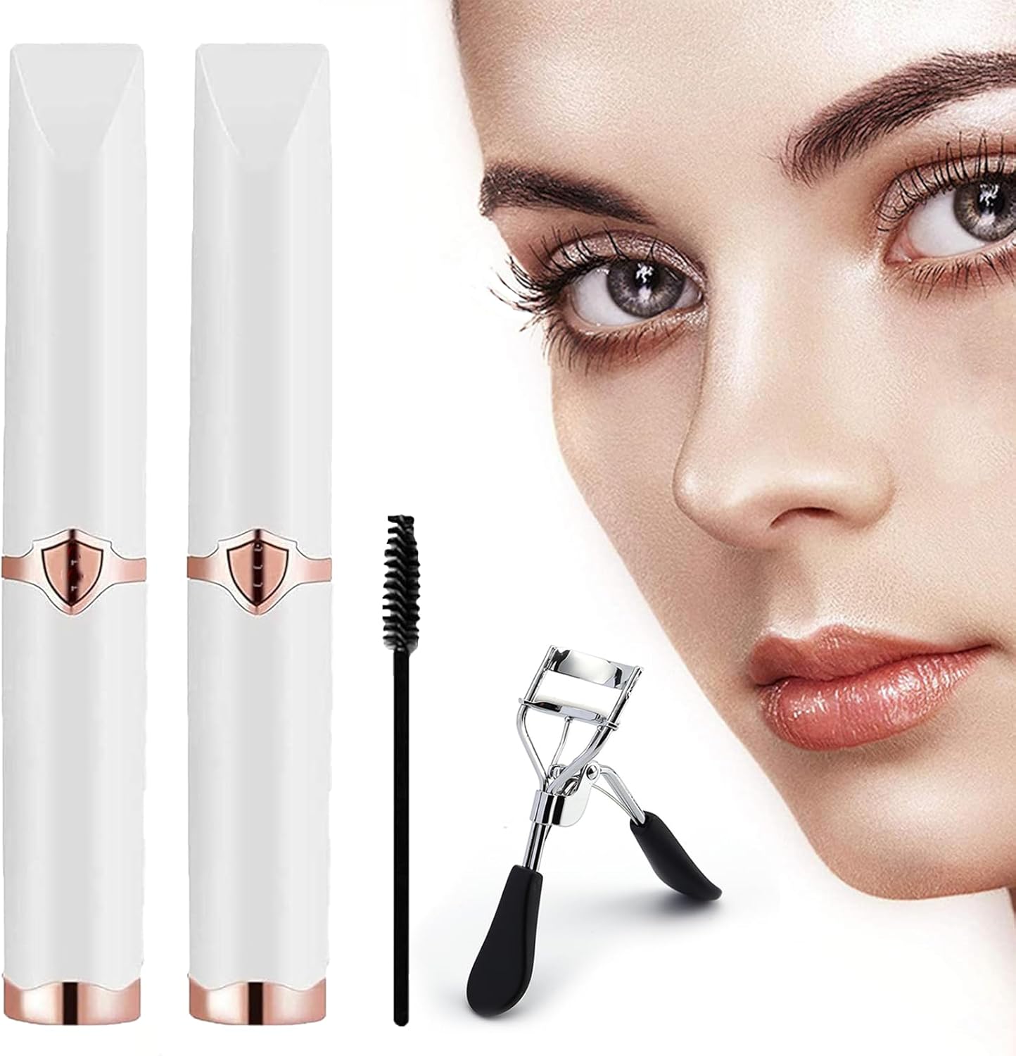 Peshoriadm Eyelash Curler, Electric Eyelash Curler Heated, 2025 New Heated Eyelash Curler with USB Charging, 3 Heat Modes and Smart Temperature Control, Natural Curling 24h Long-Lasting Curl (2Pcs-B)-FemmiqueWomen
