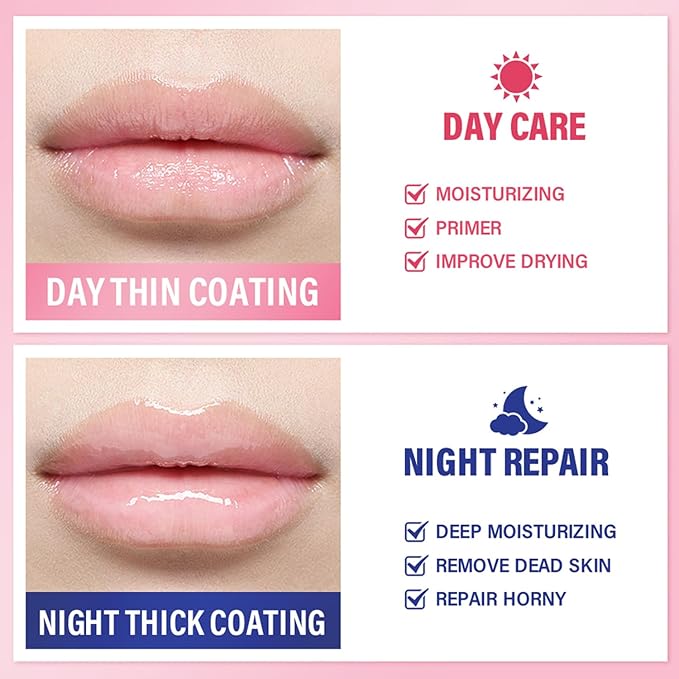 2PCS Lip Sleeping Mask, Lip Mask Overnight, Moisture & Lip Plumper Lip Wrinkles, Repair Lip Balm Prevention Dry and Cracked Lip Scrubs Exfoliato Smoothing Dry Lip Mask (Peach + Grapefruit)-FemmiqueWomen