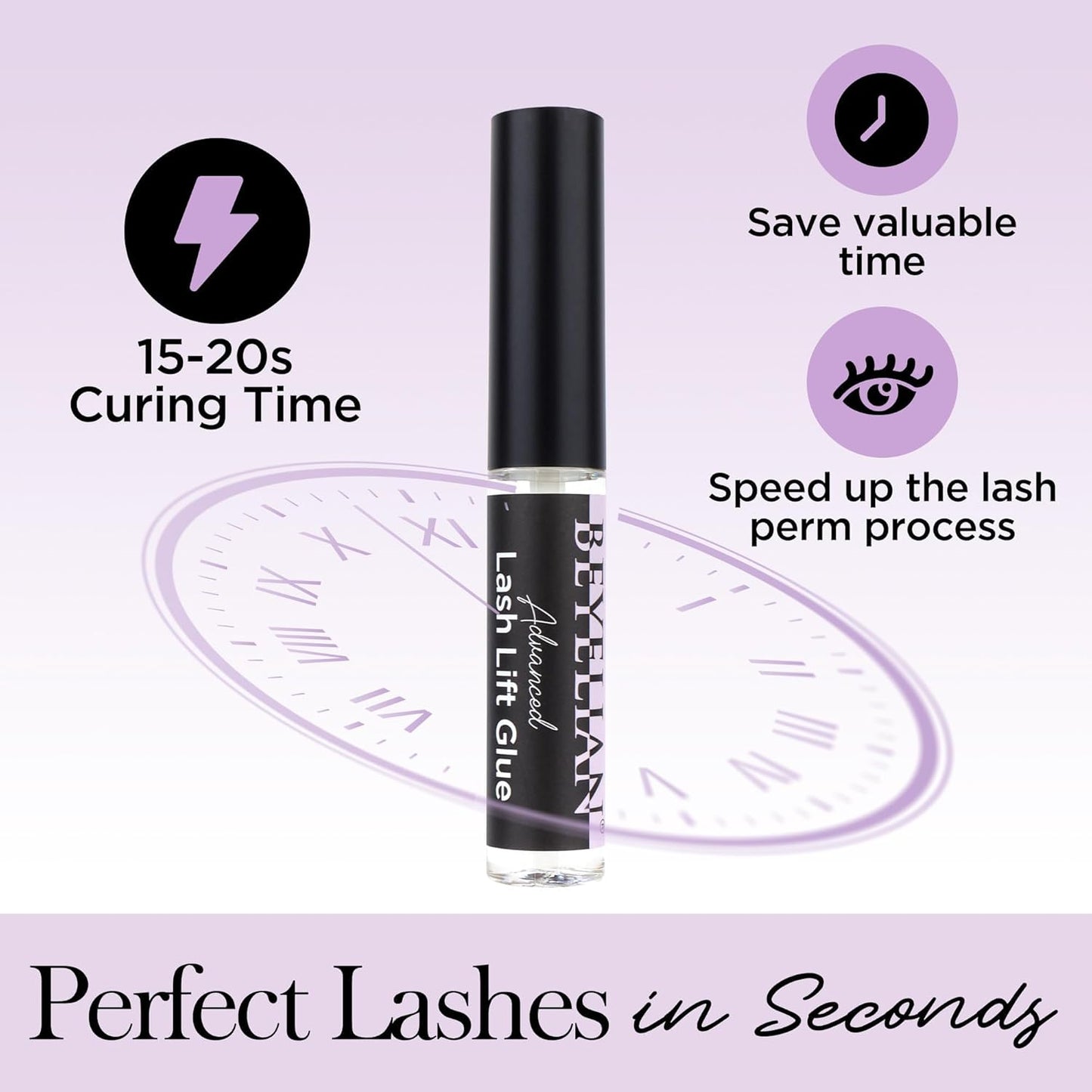 BEYELIAN Lash Lift Glue, Lash Lift Adhesive,Lash Perm Glue Strong Sticky Eyelash Dissolves Quickly in Water, No Irritation and Odorless,5ML-FemmiqueWomen