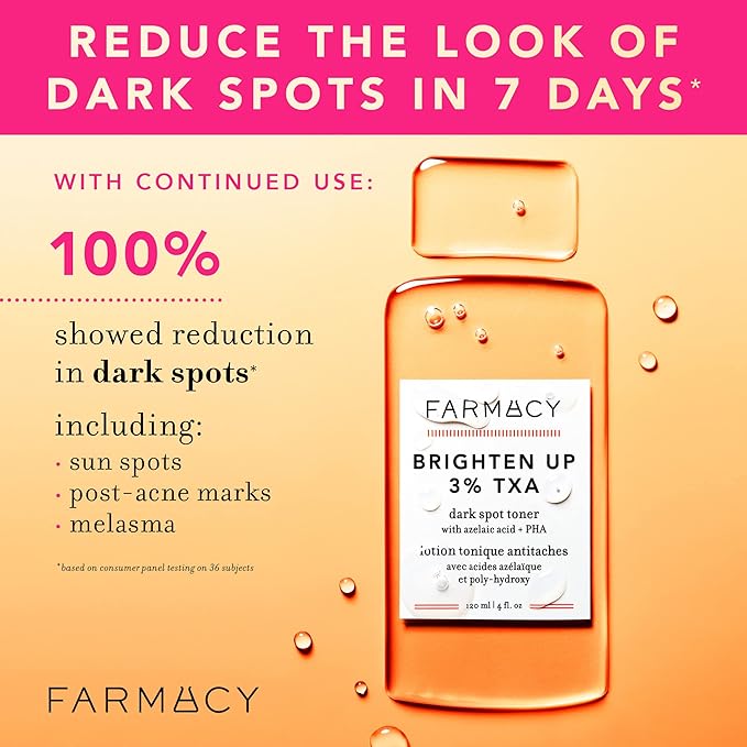 Farmacy 3% TXA Toner for Face - Brightening Face Toner for Oily Skin - Liquid Exfoliant with Azelaic Acid + 5% PHA to Target Visible Dullness + Help Reduce Uneven Skin Tone (50ml)-FemmiqueWomen