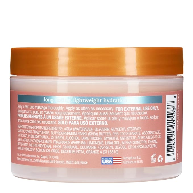 Tree Hut Vitamin C Whipped Shea Body Butter, 8.4oz, Lightweight, Long-lasting, Hydrating Moisturizer with Natural Shea Butter for Nourishing Essential Body Care-FemmiqueWomen