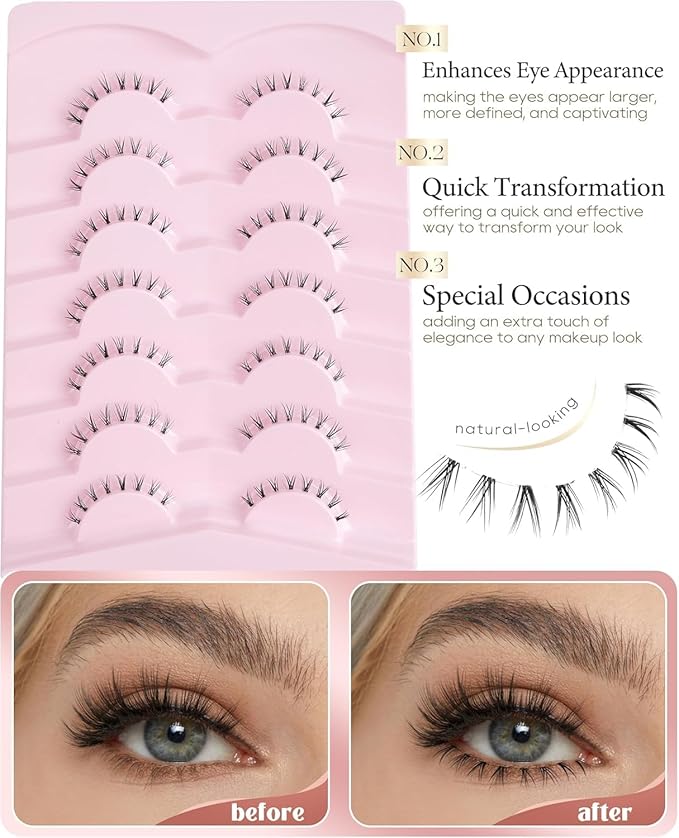 Bottom Lashes Bottom Eyelashes False Lower Lashes Fake Bottom Eyelashes 7 Pairs Bottom-3-FemmiqueWomen