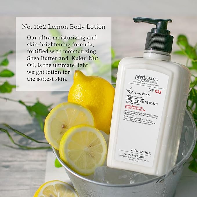 C.O. Bigelow Lemon Body Lotion, Moisturizing Body Lotion for Dry Skin with Shea Butter & Lemon Extract, 10 Fl Oz-FemmiqueWomen