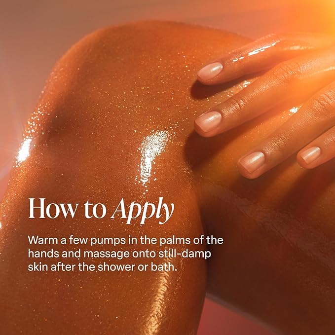 Saltair Shimmering Body Oil - Santal Bloom Scented Dry Oil Moisturizer with Light-Reflecting Pearl Pigments. Moisturizing Glow for All Skin Types - 4 Fl Oz-FemmiqueWomen