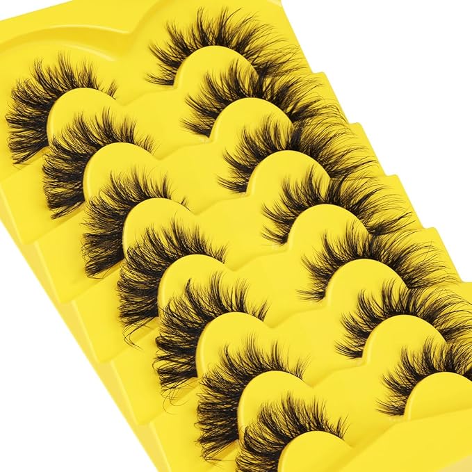 Fox Eye Lashes Wispy False Eyelashes Natural Look Clear Band Lashes 20mm 3D Mink Lash Cat Eye Spiky Strip Eyelashes Pack by Kiromiro-FemmiqueWomen