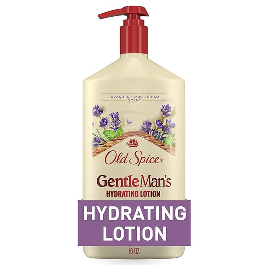 Old Spice Hand, Face & Body Lotion for Men, 24/7 Lightweight Moisturization with Vitamin B3, Instant Absorption, For All Skin Types, Lavender + Mint Cream Scent, 16 oz-FemmiqueWomen