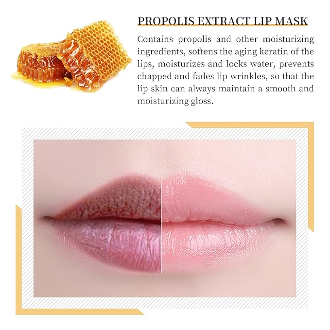 2 PCS Bee Honey Lip Balm Honey Pot, Bee Honey Lip Mask, Reduces Lip Lines, Hydrate & Moisturizing Lip Skin Care, Prevention Dry Cracked Lips, Bee Honey Lip Balm for Lip Repair Treatment-FemmiqueWomen