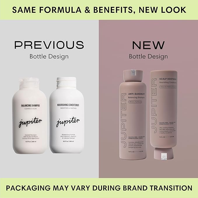 Jupiter, Physician-Formulated Anti-Dandruff Shampoo & Conditioner, for Flaky, Itchy, Oily, Dry Scalp, Vegan, Sulfate-Free, Color-Safe, & Paraben-Free, Dry Scalp Shampoo and Conditioner for Women & Men-FemmiqueWomen