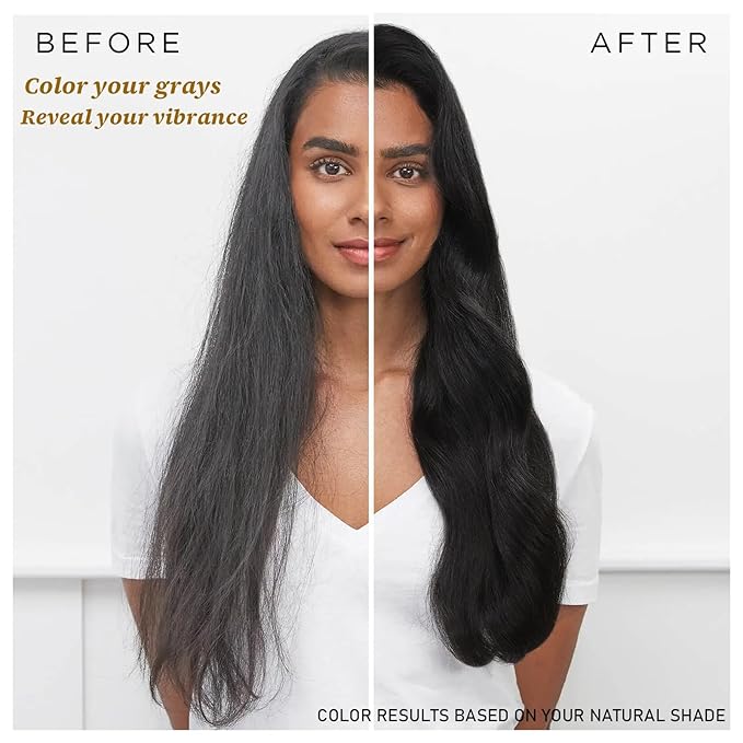 Instant Black Hair Dye Shampoo 3- in-1, 100 Percent Gray Coverage, Magic in 15 Minutes for All Types, Natural Women & Men, Color Depositing Conditioner, Easy to Use-FemmiqueWomen