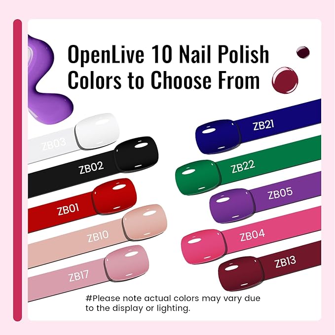 12 PCS Nail Polish Set With 10 Colour Combo, 2 PCS Base And Top Coat,Fast Drying Nail Polish For Home DIY And Beginners.-FemmiqueWomen