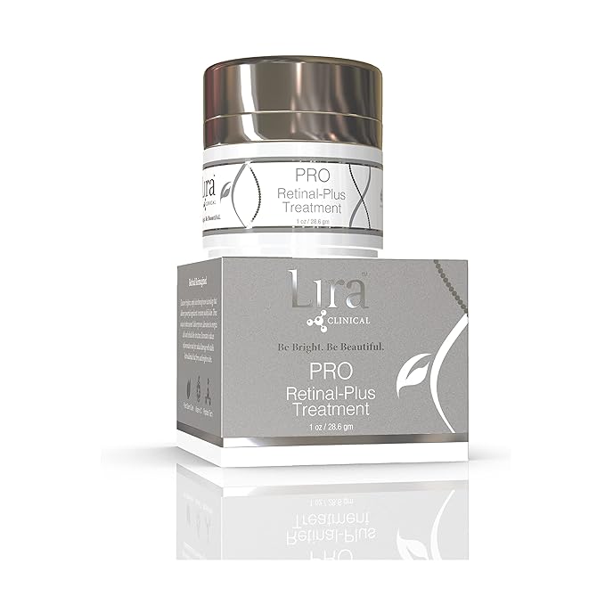 Lira Clinical PRO Retinal-Plus Treatment - Retinol Cream with Hyaluronic Acid, Salicylic Acid & Vitamin C - Helps Reduces Fine Lines & Wrinkles - All Skin Types - 1 fl oz-FemmiqueWomen
