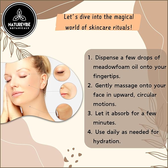 Naturevibe Botanicals Meadowfoam Oil 32 Ounces | 100% Pure and Natural | Great for Skin Care and Hair Care-FemmiqueWomen