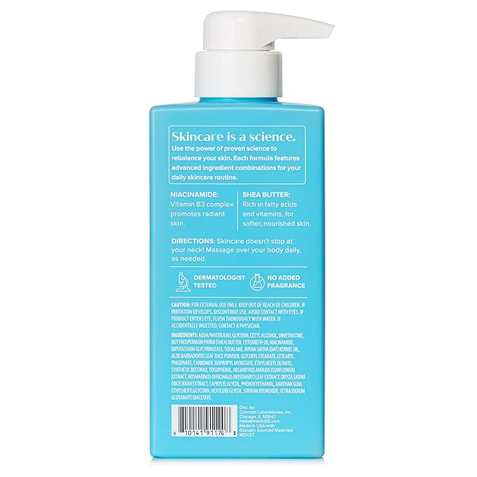 MEDIX Fragrance Free Niacinamide Face Moisturizer + Shea Butter Cream For Face & Body Lotion | Anti Aging Skin Care Firming Cream For Wrinkles, Dark Spots, Large Pores, 15 Fl Oz-FemmiqueWomen