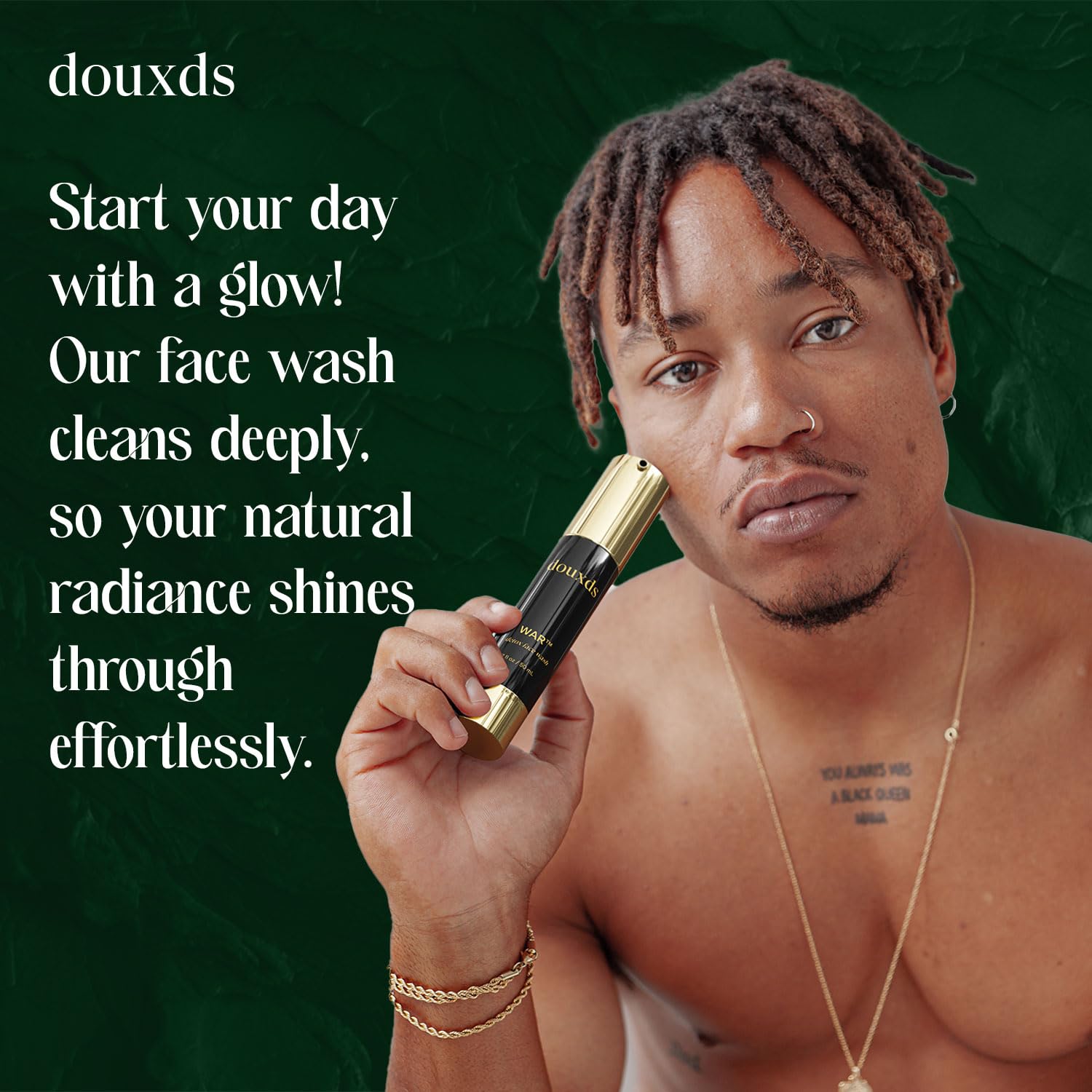 douxds WAR™ Detox Face Wash, Pore Cleaner Aloe Vera, Natural Skin Care Charcoal Face Wash, Men's Skin Care, Acne Treatment For Face, Ingrown Hair, 50 ml-FemmiqueWomen